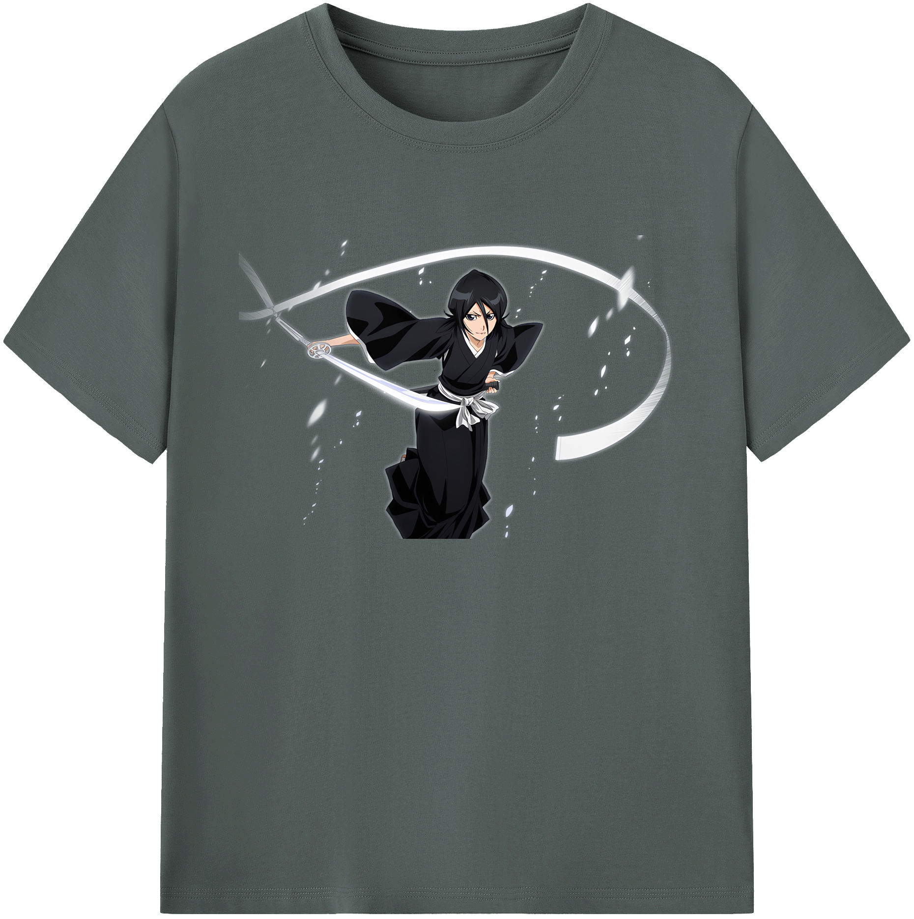 （画像用） ブリーチ 朽木ルキア BLEACH Kuchiki Rukia 綿100％ メンズ半袖Tシャツ｜肌触りやわらか＆通気性